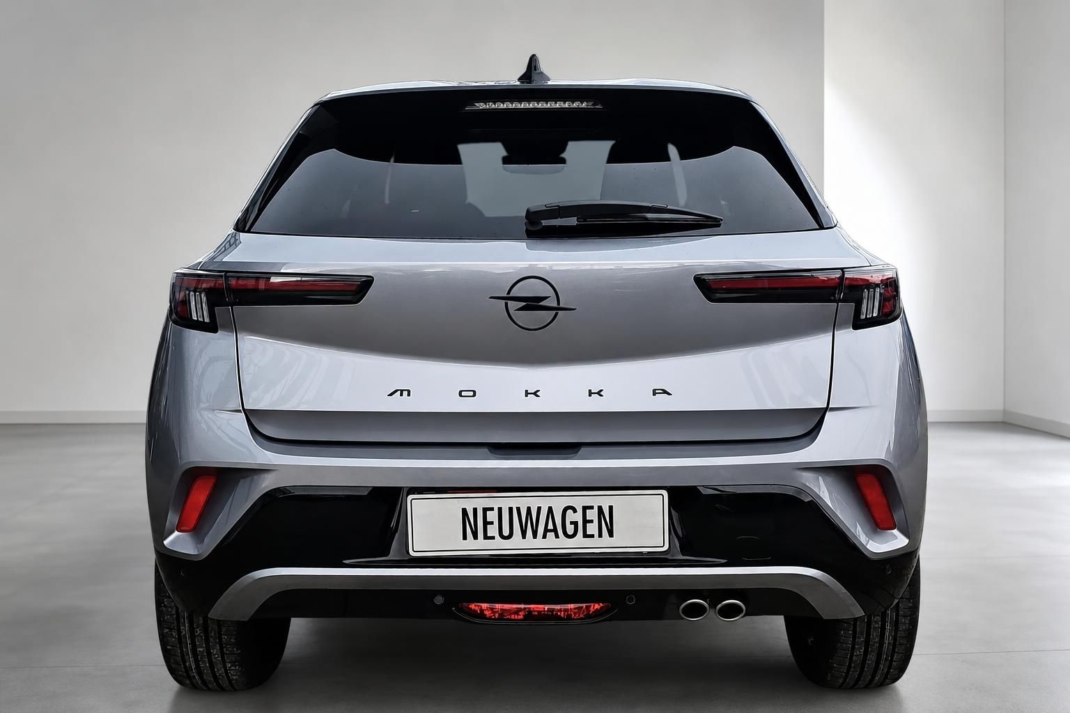 Opel Mokka Heckansicht frontal mit Kennzeichen Neuwagen