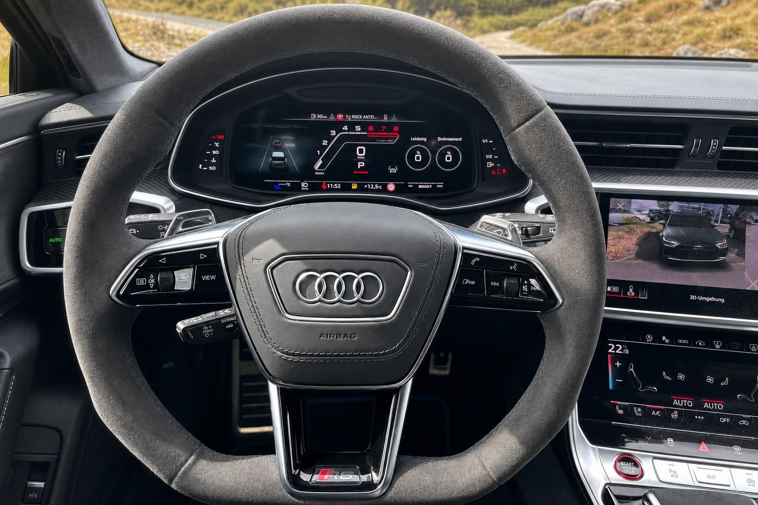 Audi RS6 Lenkrad mit Multifunktionstasten und Virtual Cockpit
