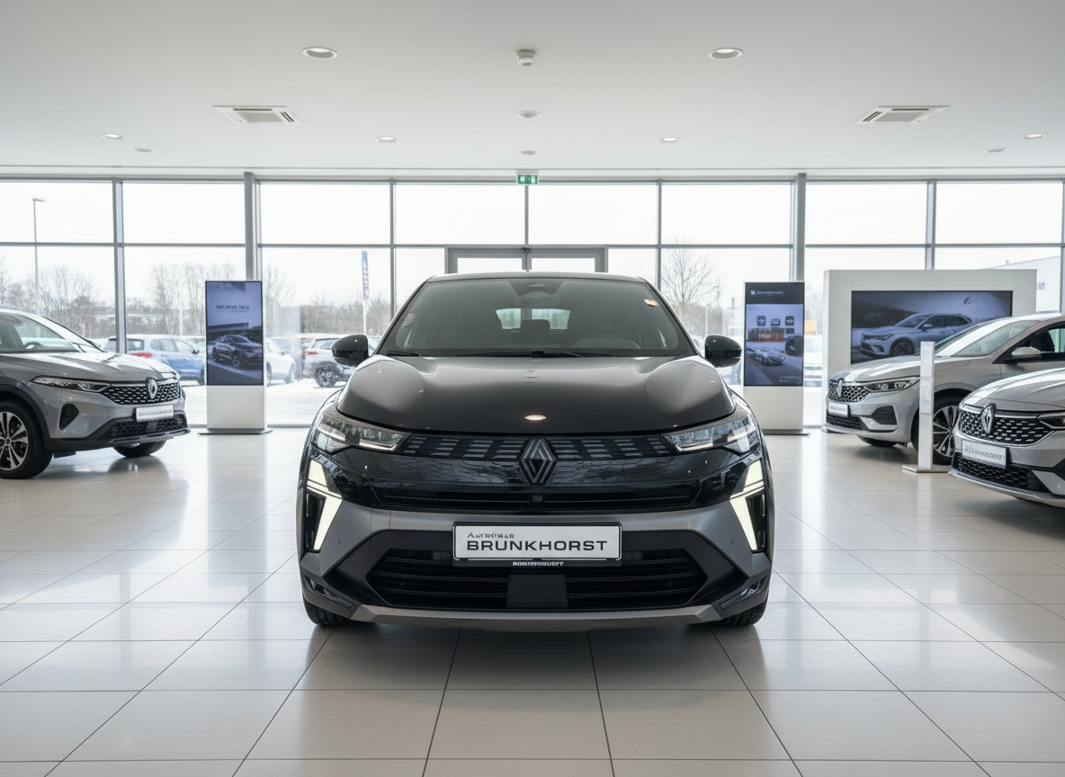 Schwarzer Renault SUV Frontansicht im Autohaus Brunkhorst Showroom