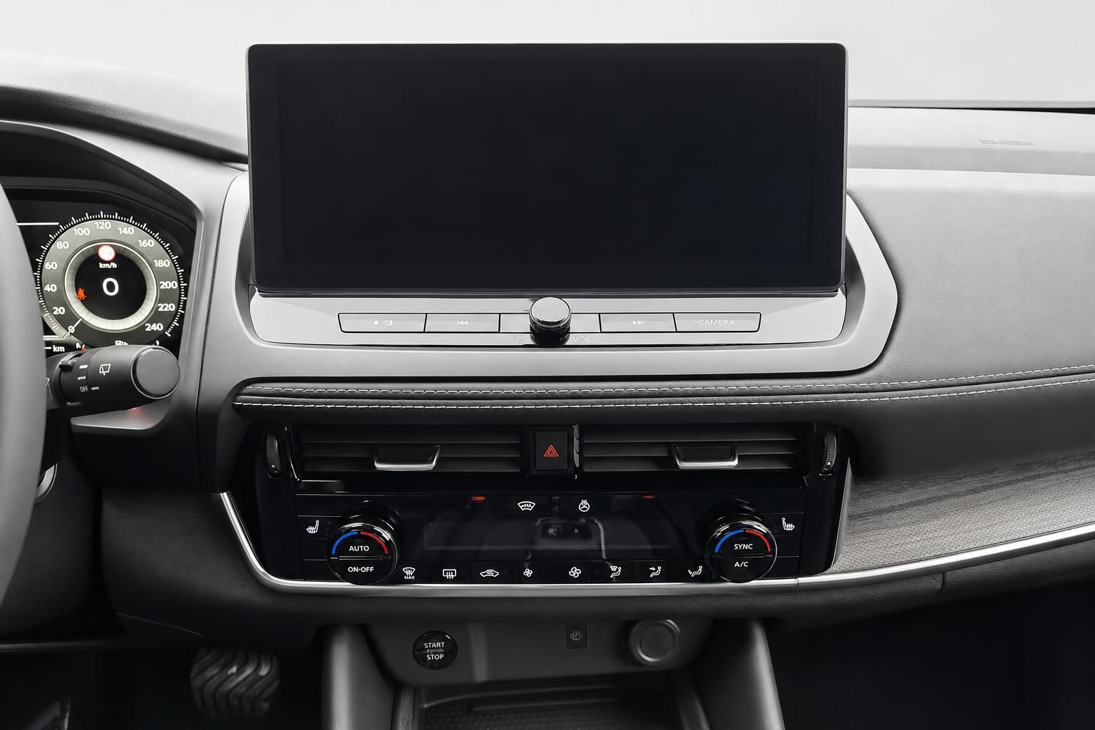 Nissan Cockpit mit Touchscreen Display und Klimabedienelementen