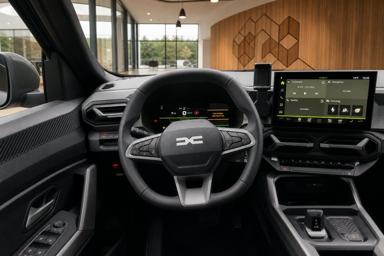 Dacia Cockpit mit digitalem Display und Touchscreen-Infotainment