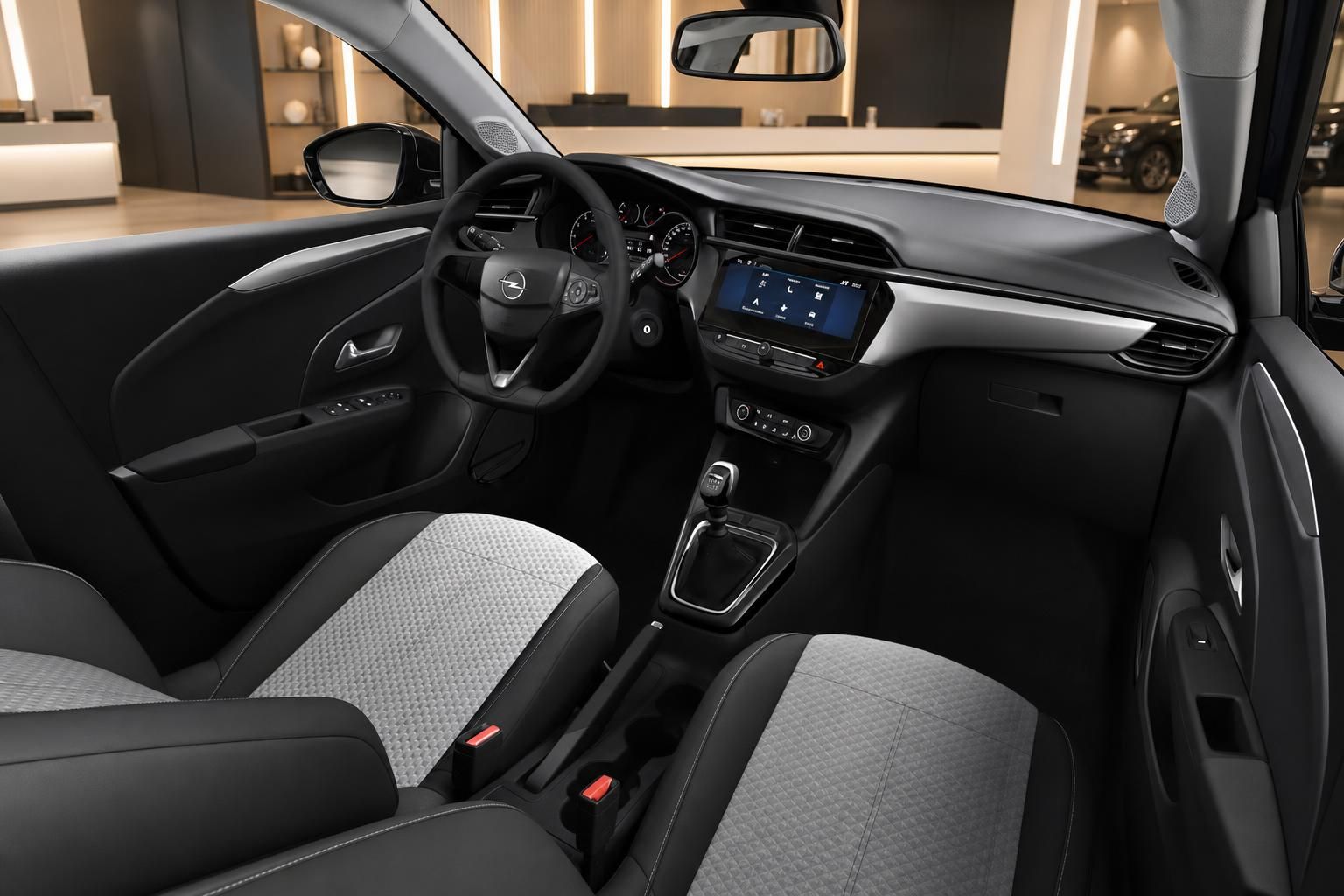 Opel Corsa Cockpit mit Lenkrad und Schaltung