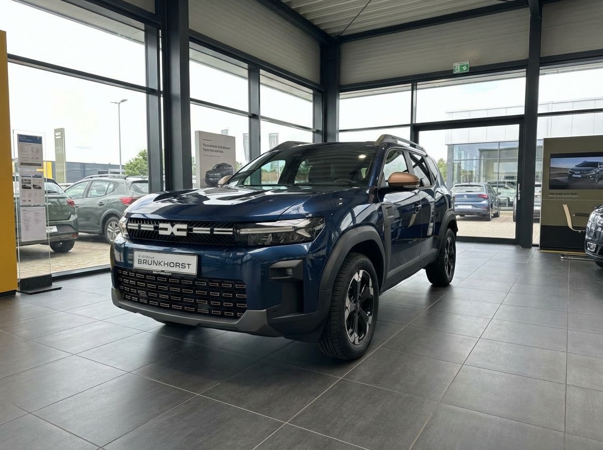 Dacia Bigster SUV in Dunkelblau im Autohaus Brunkhorst Showroom