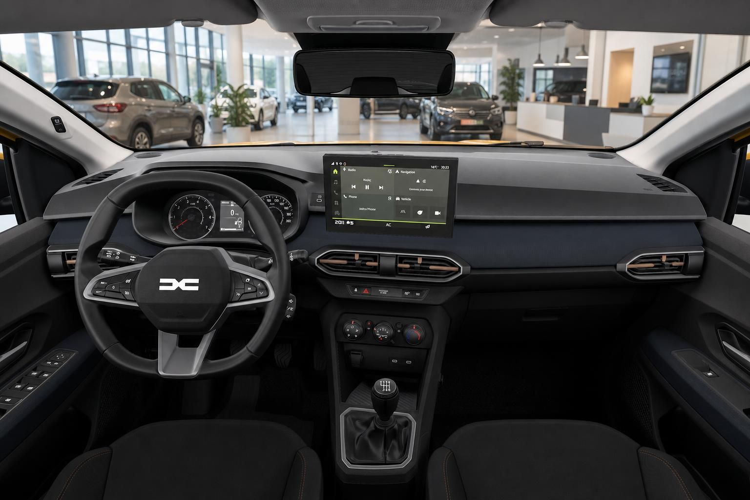 Dacia Sandero Stepway Innenraum mit Cockpit und Lenkrad