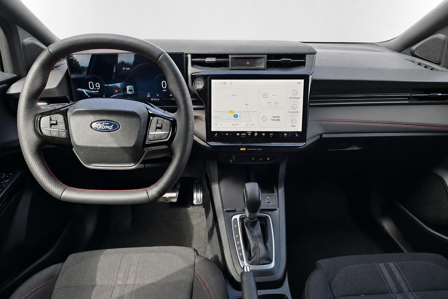 Ford Puma Cockpit mit Lenkrad, Touchscreen und Schaltung