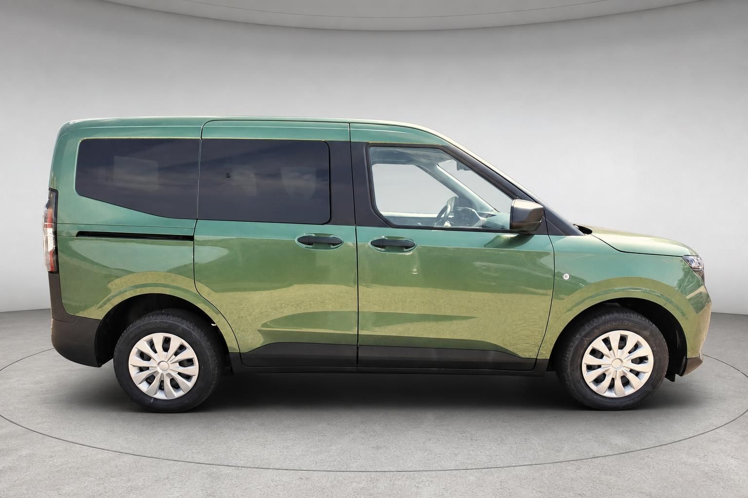 Ford Tourneo grün Seitenansicht Van Studioaufnahme