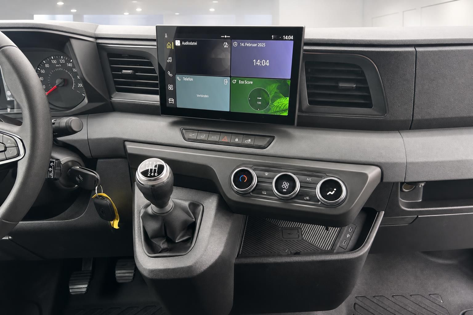 Armaturenbrett mit Touchscreen-Display, Schaltknauf und Klimabedienung - Renault Innenausstattung