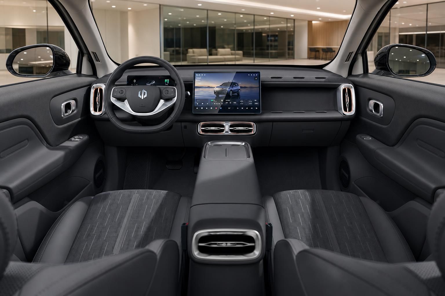 Leapmotor B10 Innenraum mit Cockpit und Touchscreen-Display