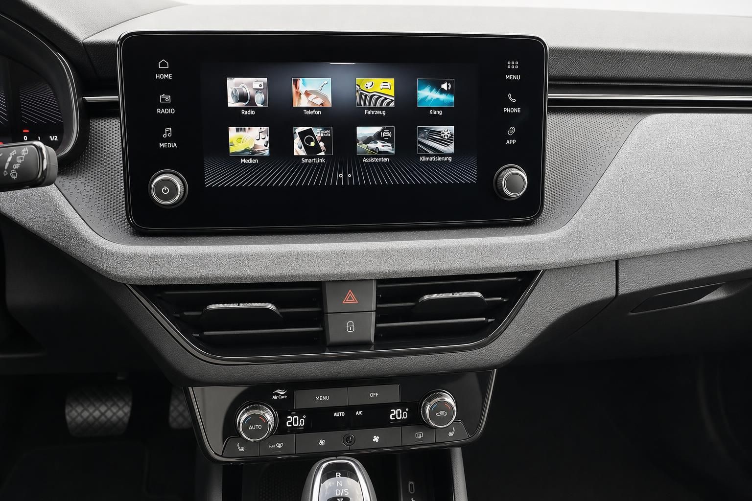 Skoda Infotainmentsystem und Klimabedienung im Detail