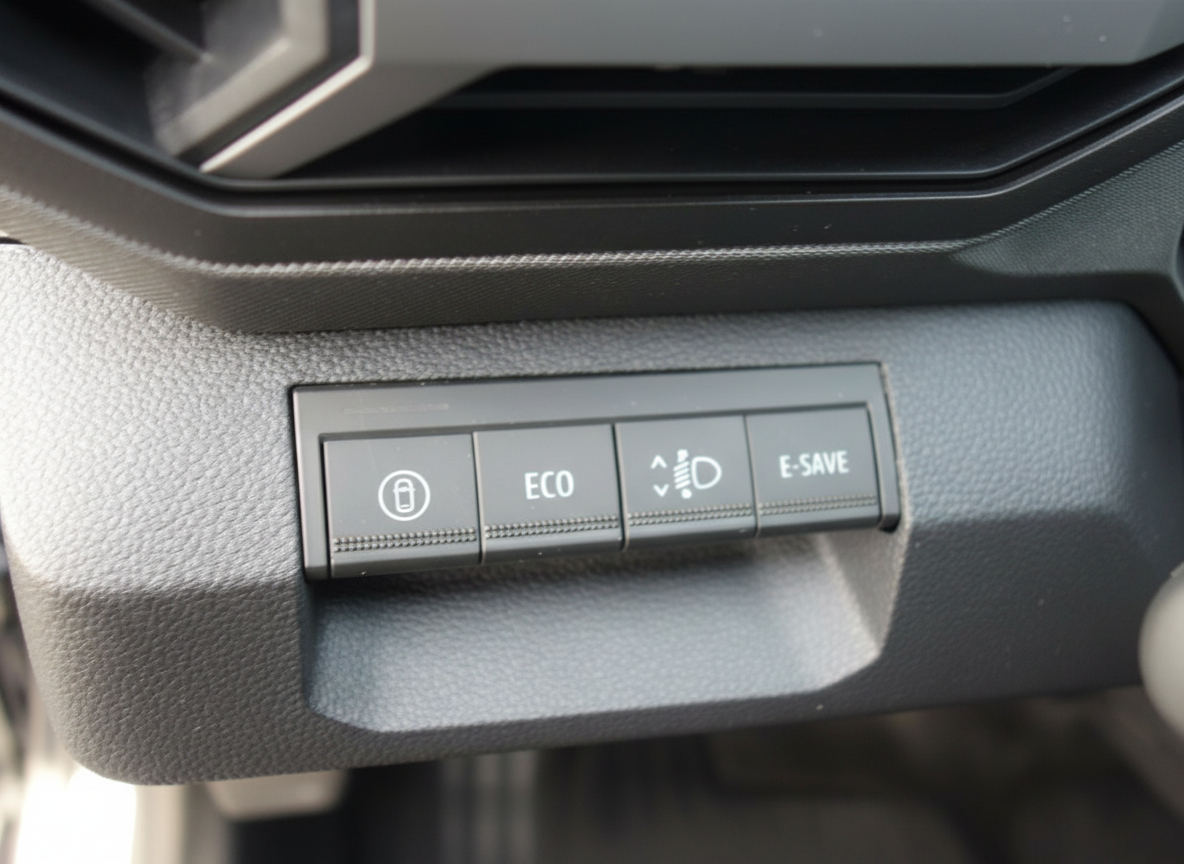 Fahrzeug Innenraum Schalterleiste mit ECO, E-SAVE und Lichtweiteregulierung Tasten