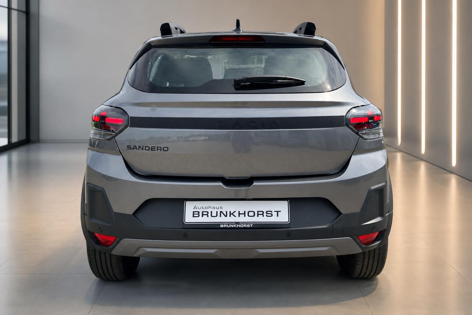 Dacia Sandero Stepway grau Heckansicht im Autohaus Brunkhorst