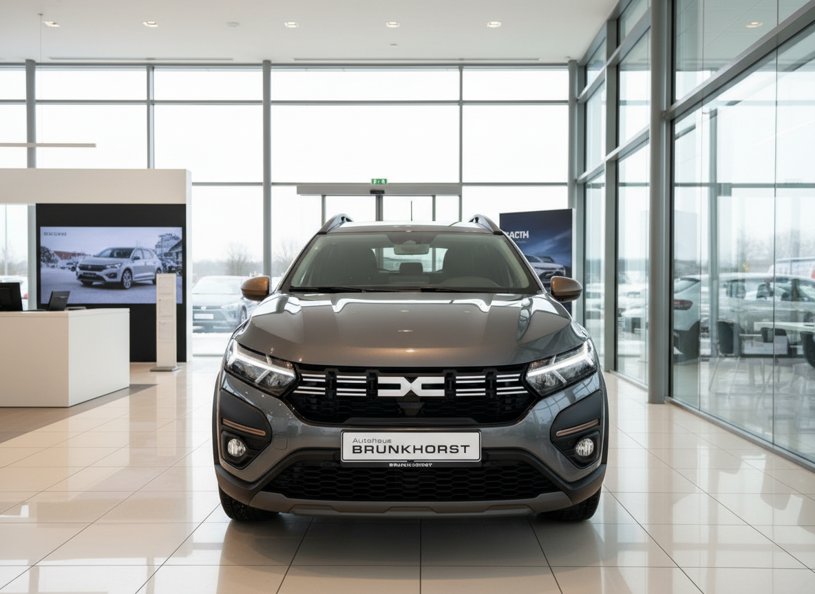 Dacia Sandero Stepway Frontansicht grau im Autohaus Brunkhorst Showroom