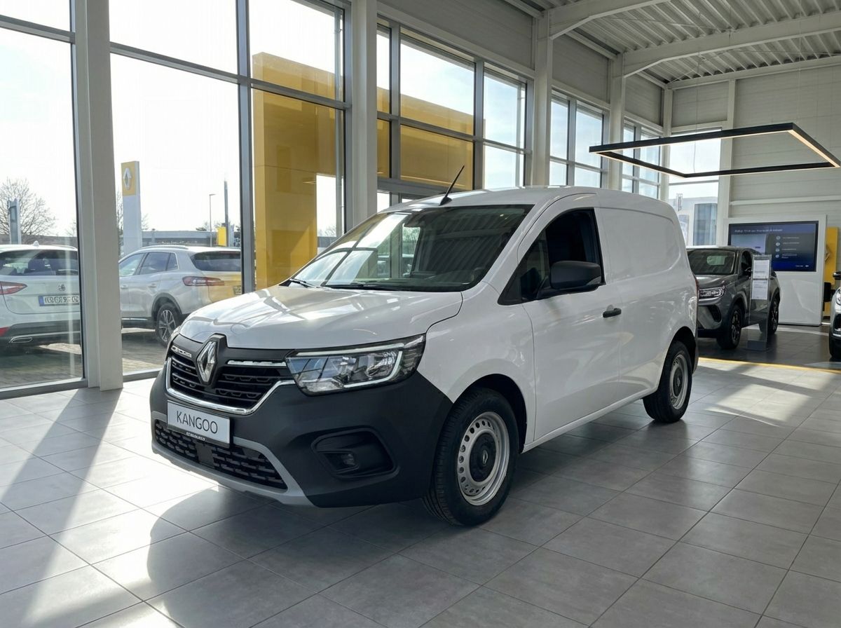 Renault Kangoo Kastenwagen in Weiß im Autohaus Showroom