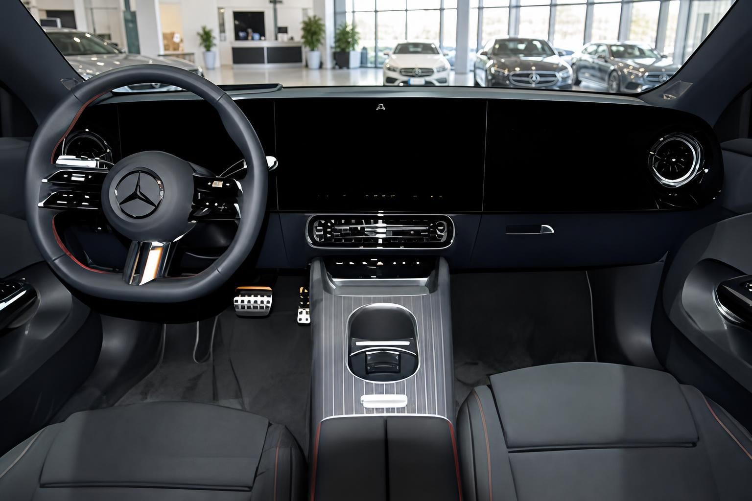 Mercedes-Benz CLA Cockpit mit Lenkrad und Bildschirm