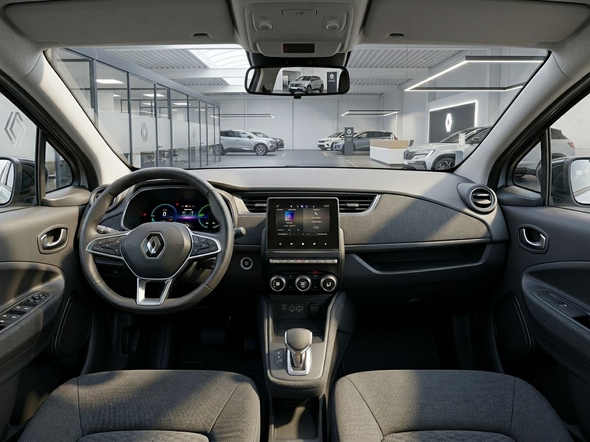 Renault Fahrzeug Innenraum mit modernem Cockpit und Touchscreen-Display