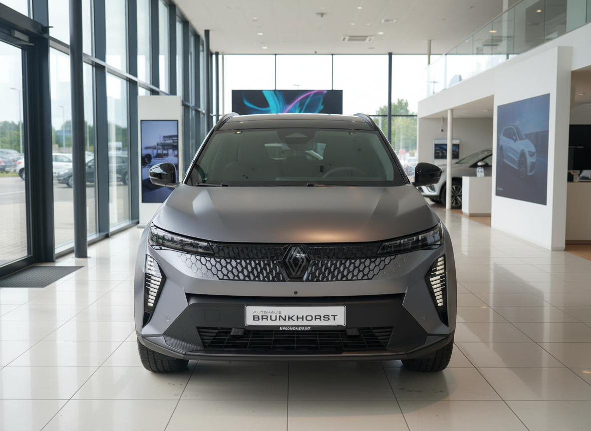 Renault SUV in Grau Frontansicht im Autohaus Brunkhorst Showroom