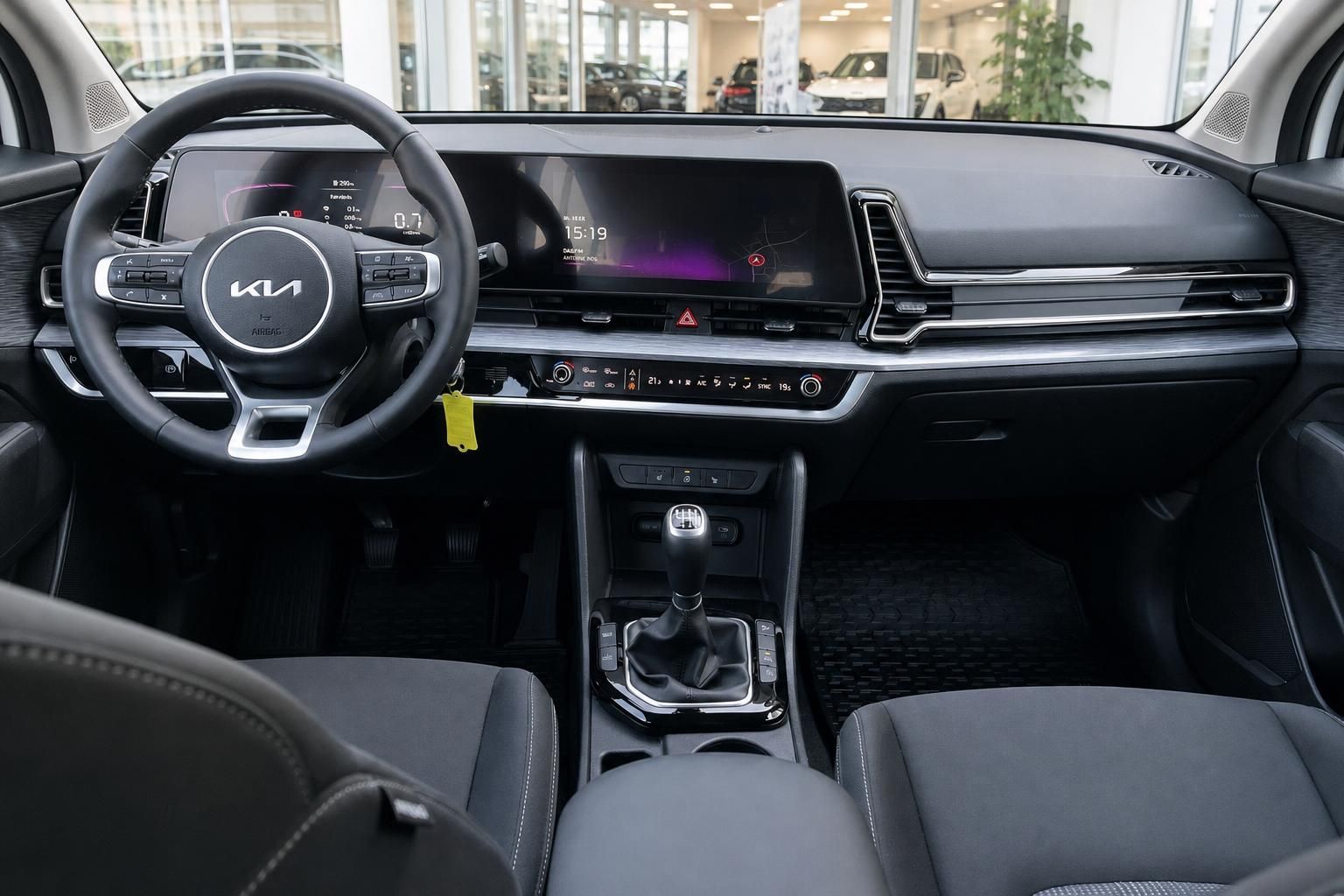 Kia Sportage Armaturenbrett mit Lenkrad und digitalem Display