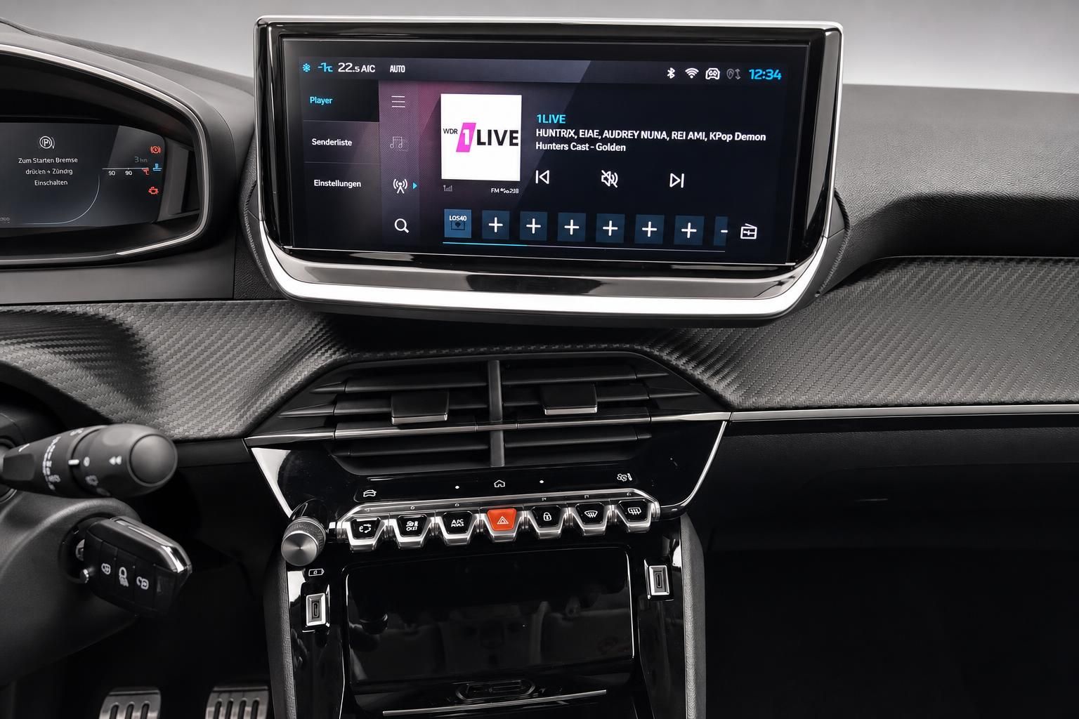 Peugeot 208 Infotainment Touchscreen und Bedienelemente im Detail