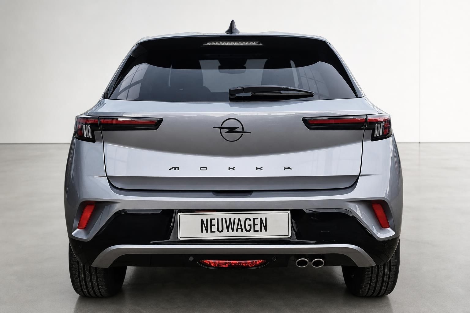 Opel Mokka Heckansicht frontal mit Kennzeichen Neuwagen