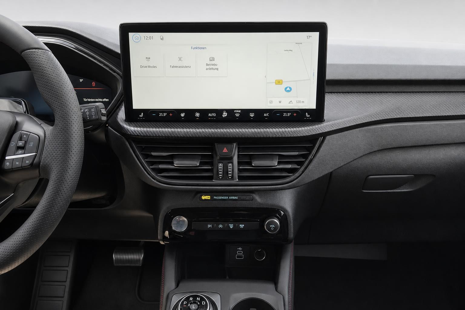 Ford Mittelkonsole mit Touchscreen Navigation und Klimabedienung