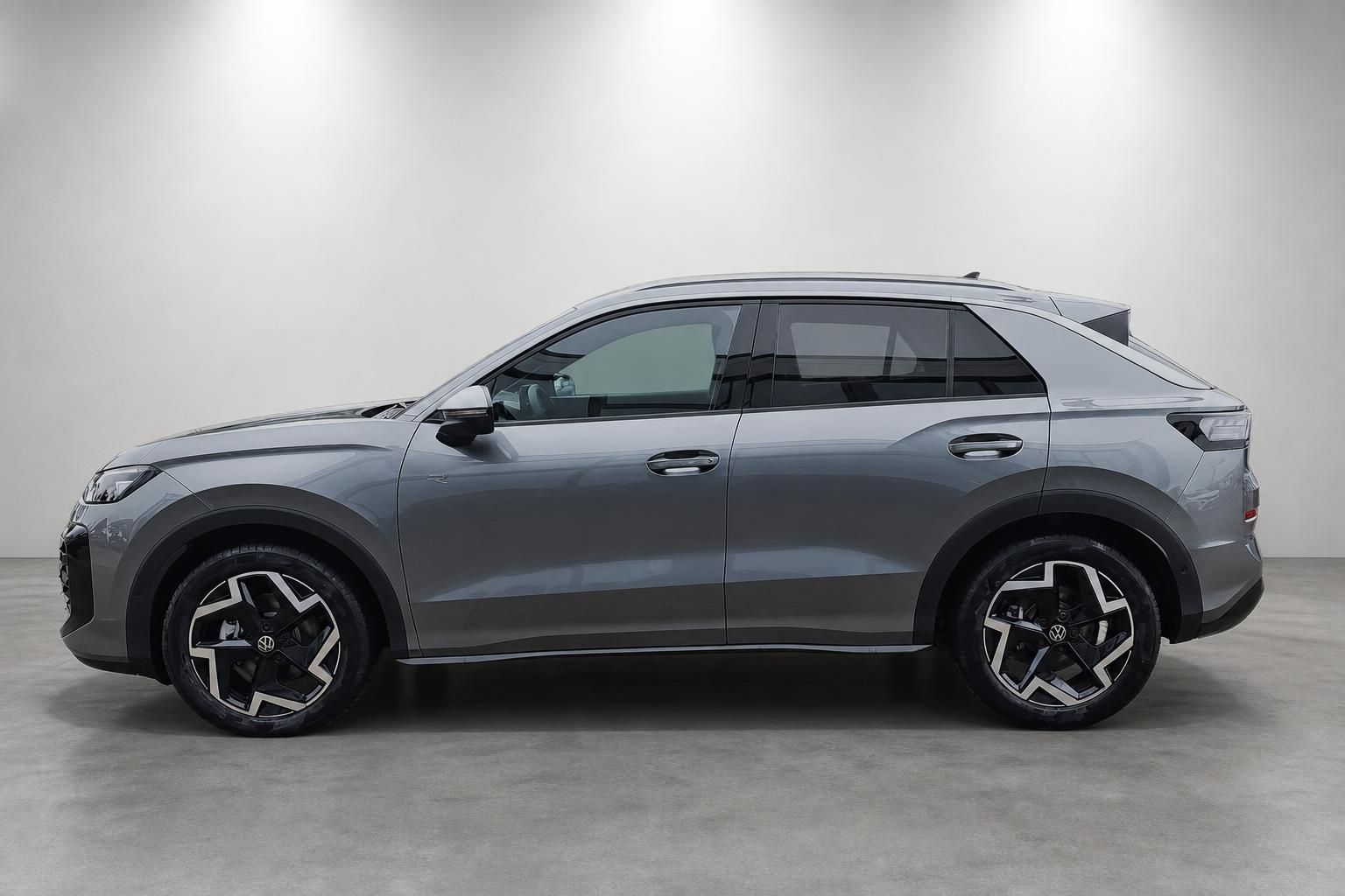 VW T-Roc R grau, Seitenansicht im Studio