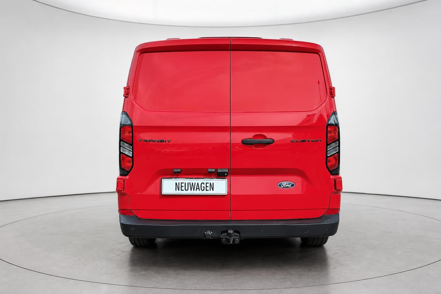 Ford Transit Custom rot Heckansicht Neuwagen Ladetueren