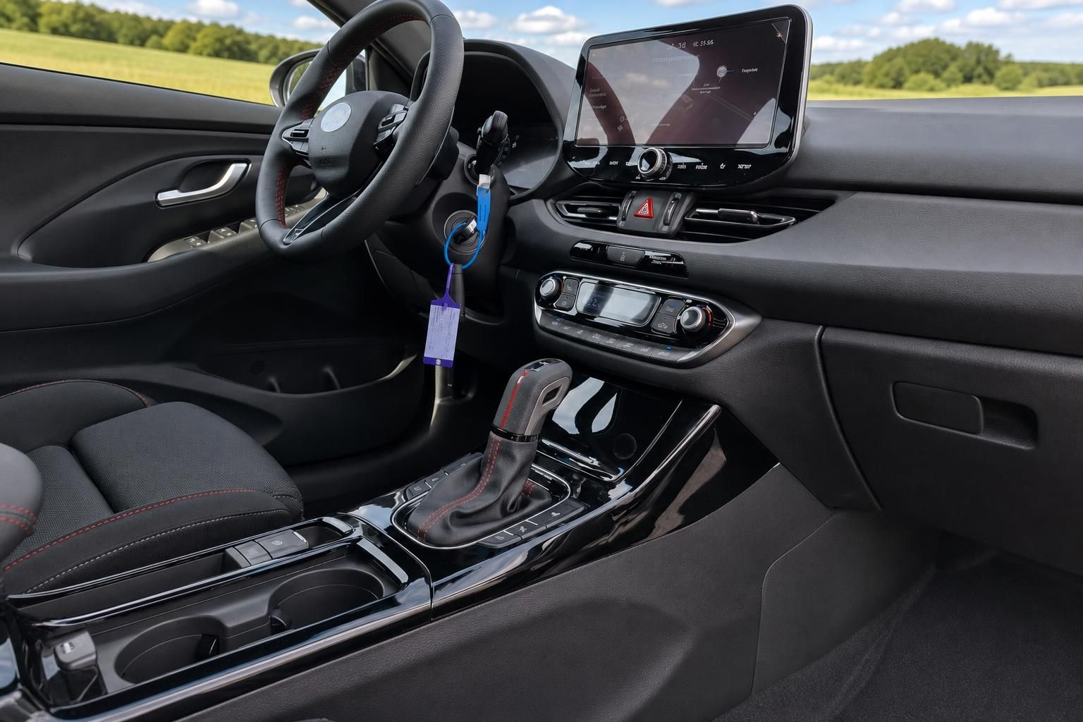Hyundai i30 Innenraum - Cockpit mit digitalem Display und schwarzer Ausstattung