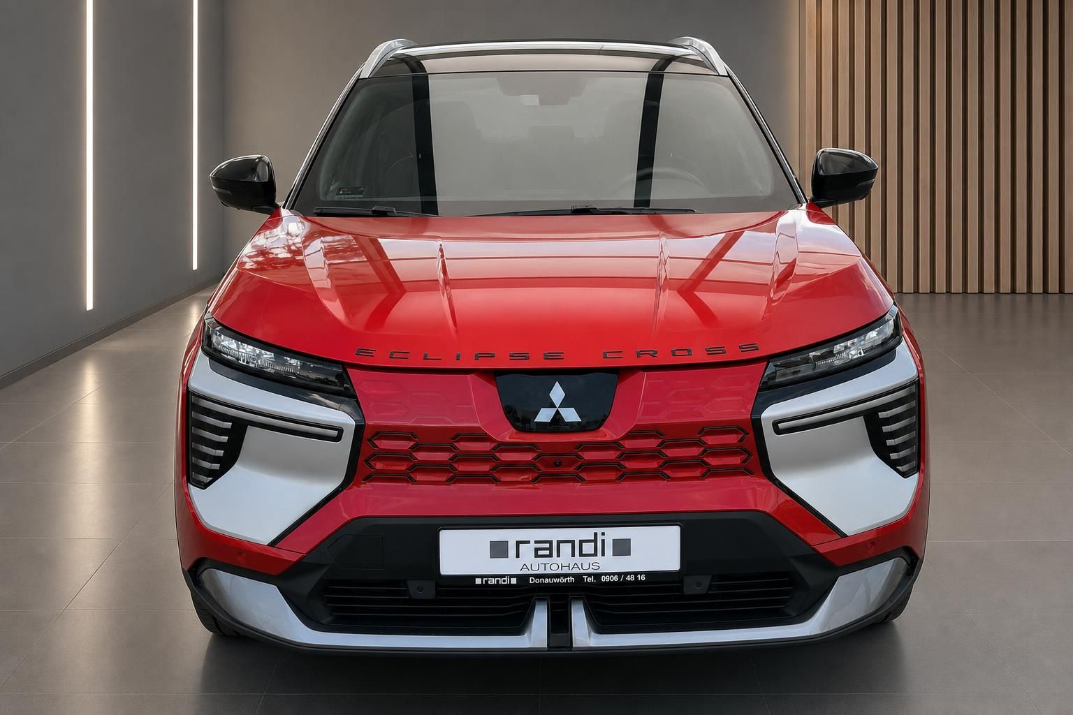 Mitsubishi Eclipse Cross EV rot Frontansicht im Autohaus Randi Donauwörth