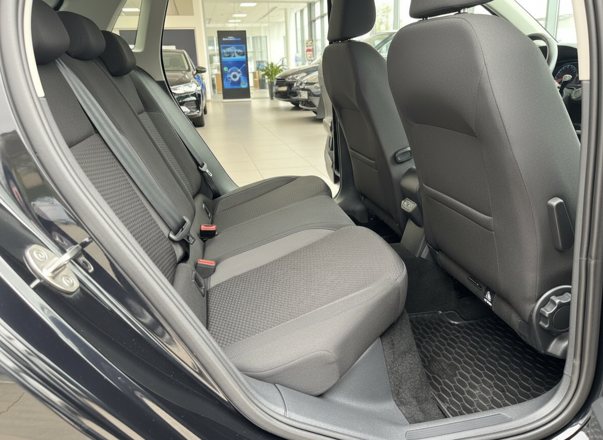 Fahrzeug Innenraum Rücksitzbank grau Stoff, sauberer Zustand, Autohaus