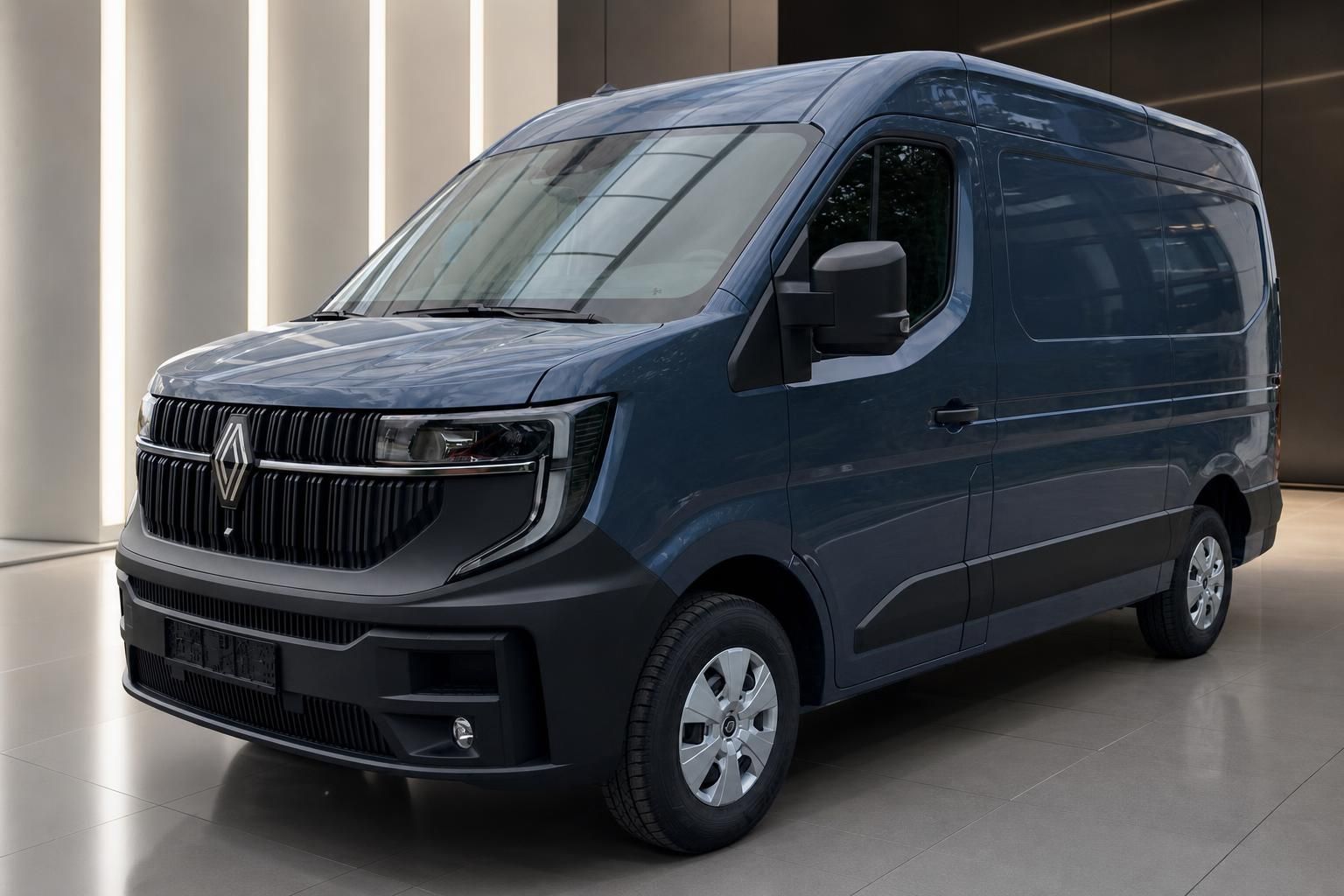 Renault Master Transporter Frontansicht mit charakteristischem Kühlergrill