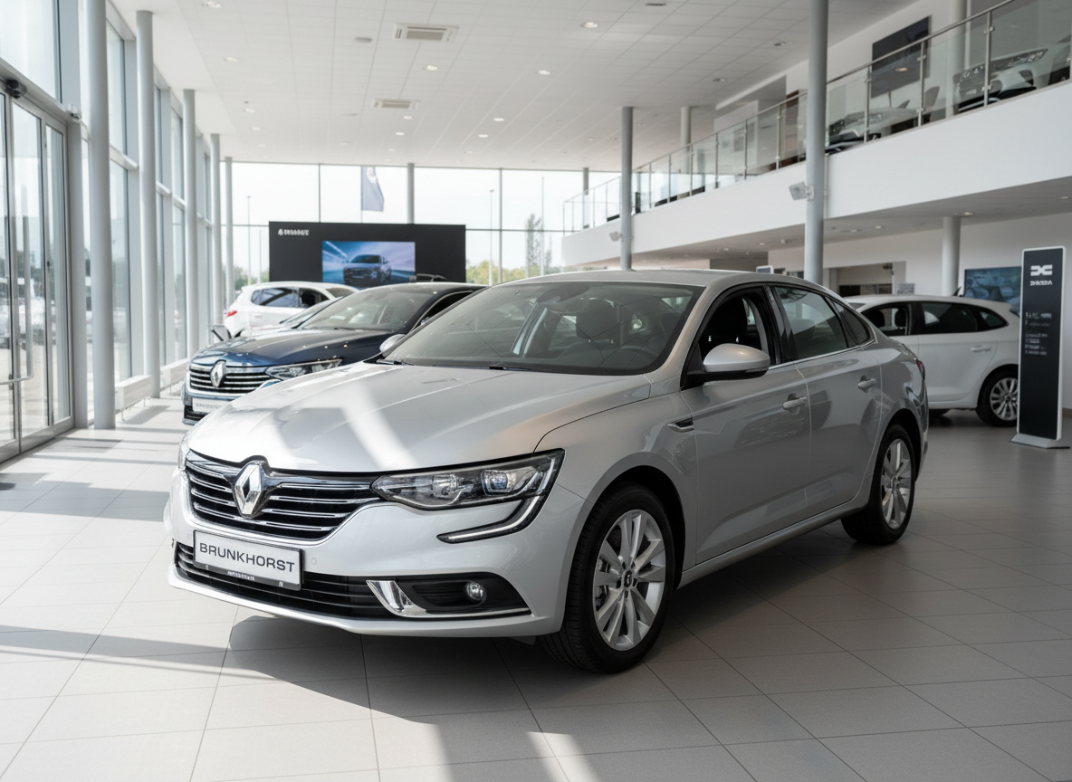Silberner Renault Talisman Limousine im Autohaus Brunkhorst Showroom