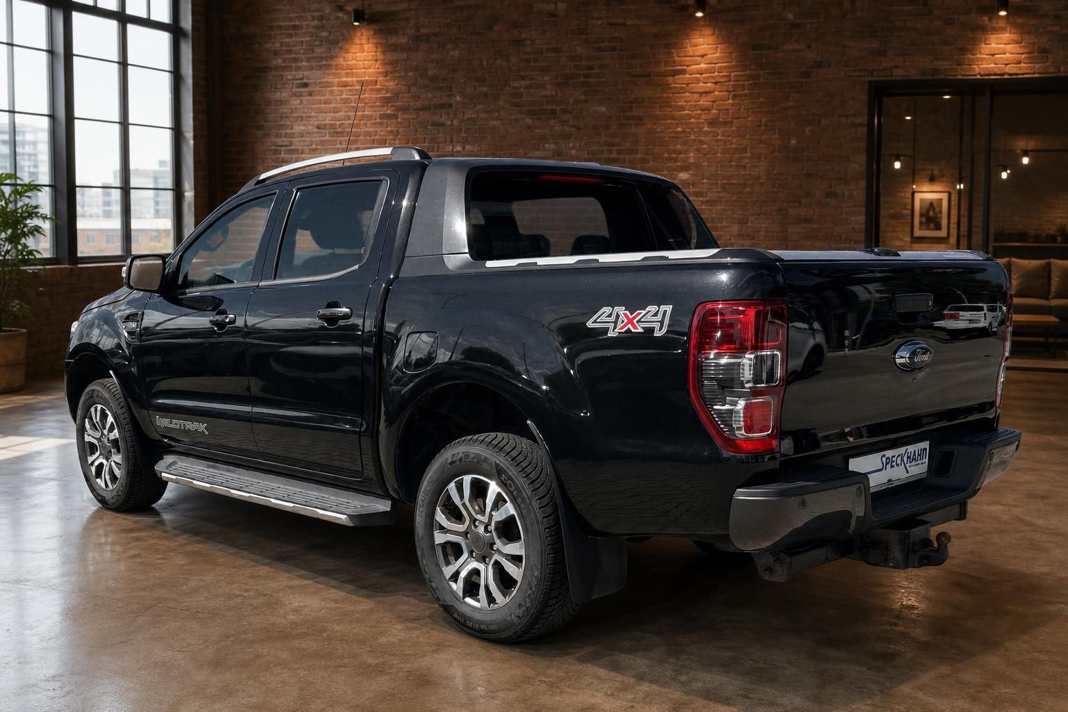 Ford Ranger Wildtrak 4x4 schwarz Heckansicht Pickup Truck
