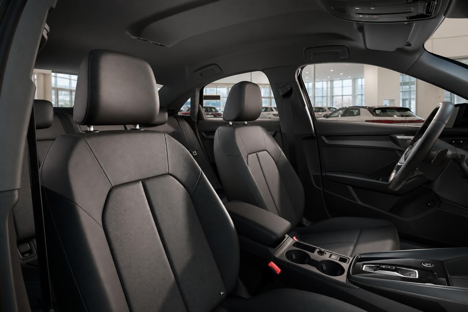Audi A3 Innenraum Vordersitze und Cockpit Detailansicht