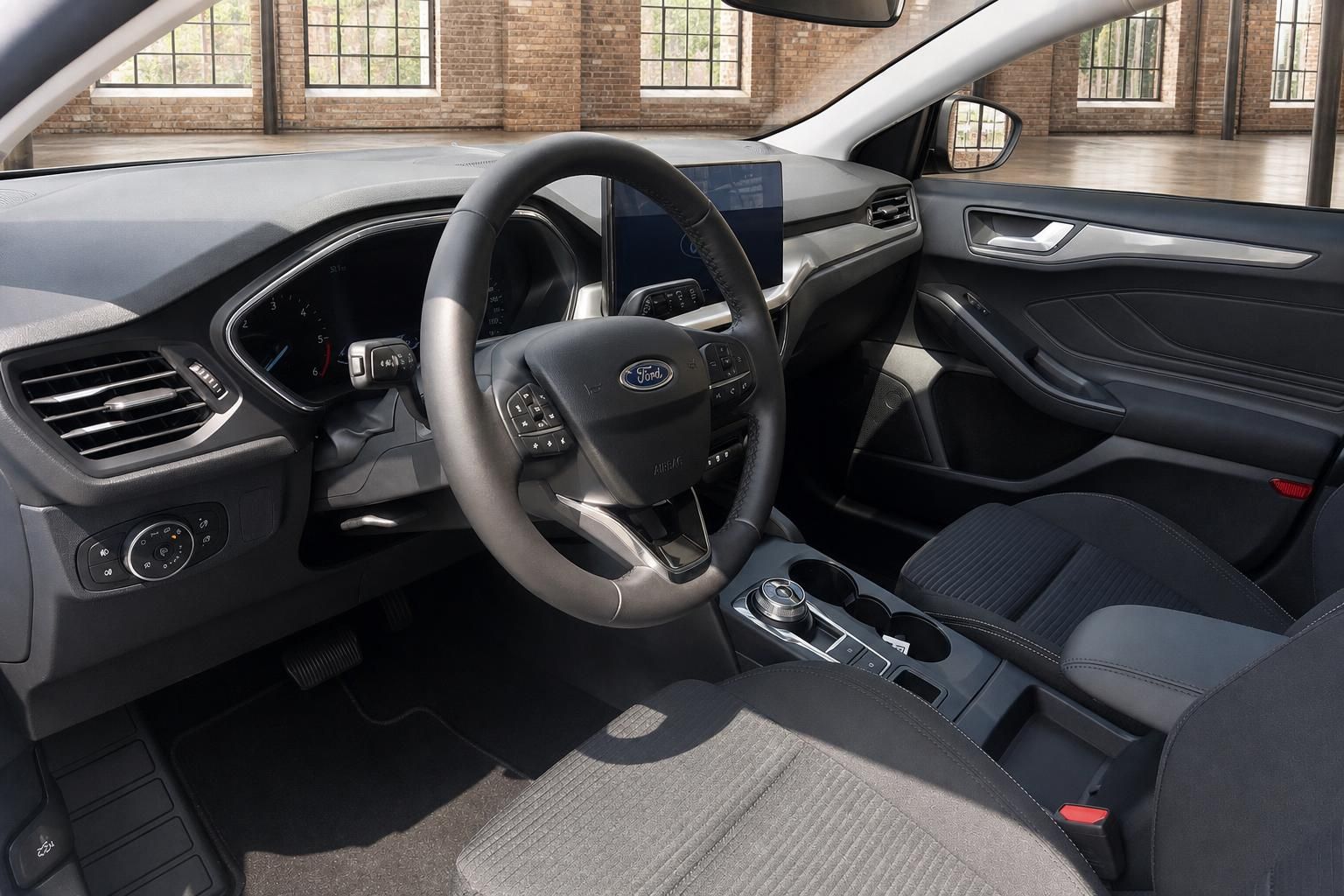 Ford Innenraum Cockpit mit Lenkrad und Digitaldisplay