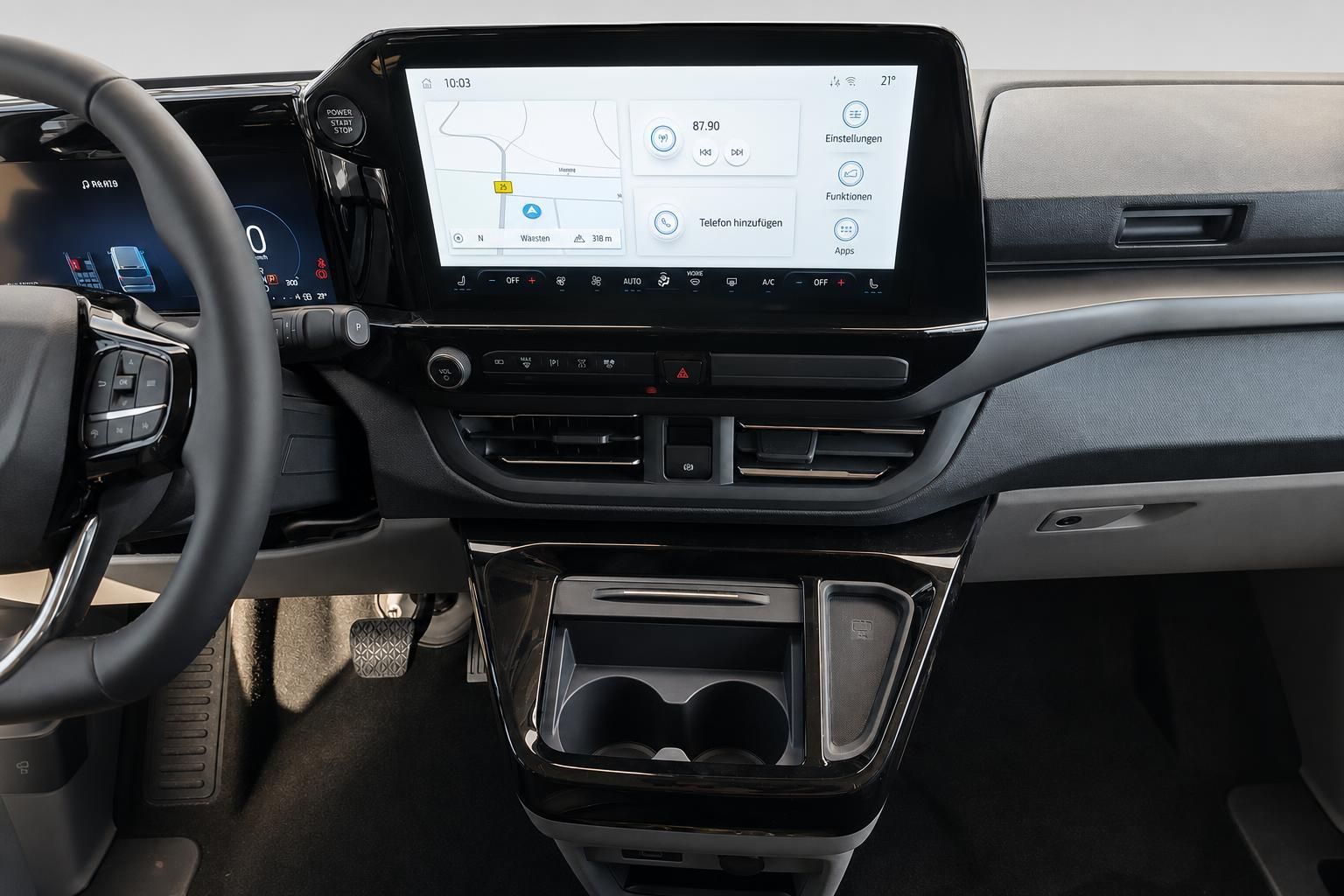 Ford Mittelkonsole mit Touchscreen Navi und Klimabedienung im Detail