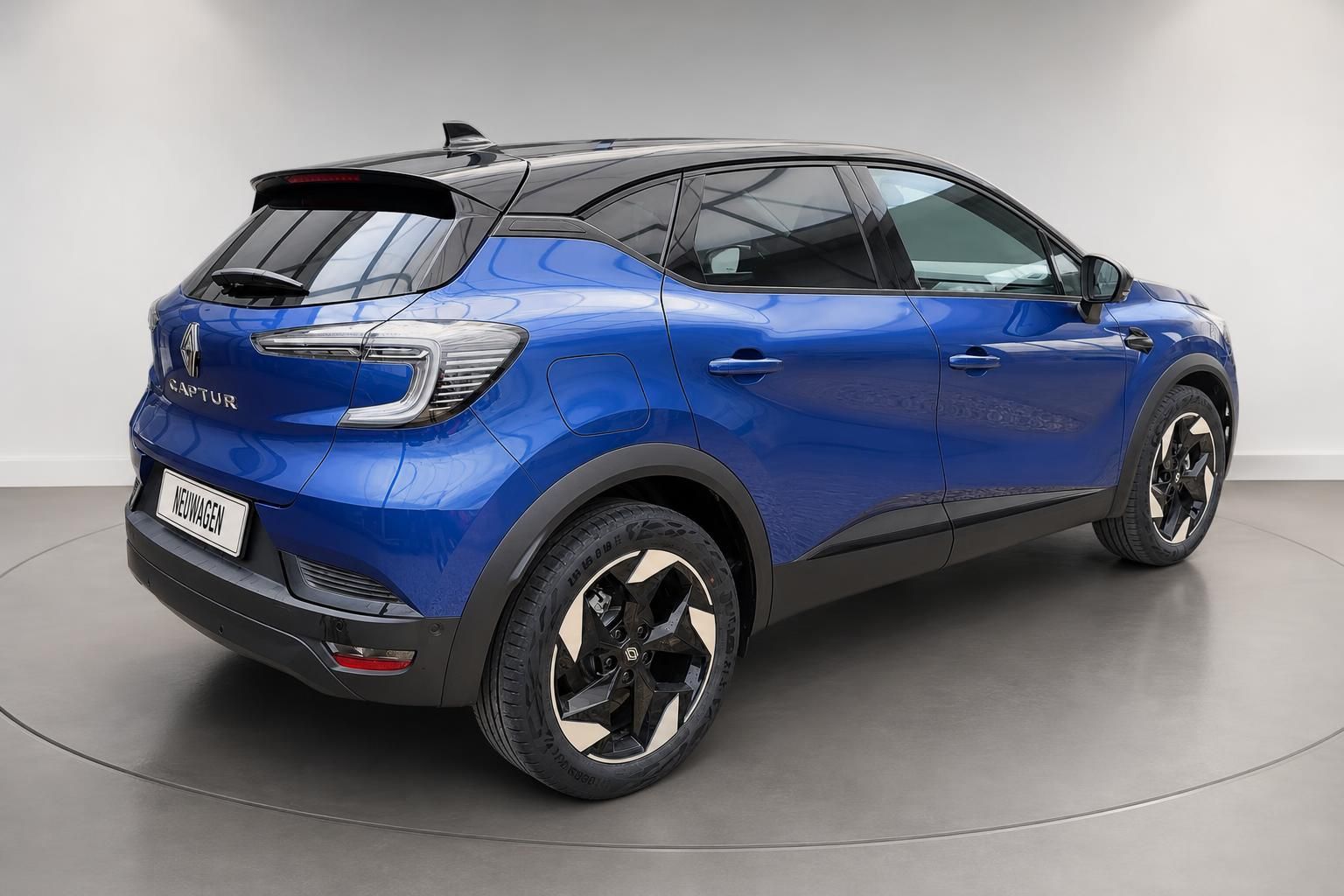 Renault Captur blau Seitenansicht hinten Neuwagen SUV