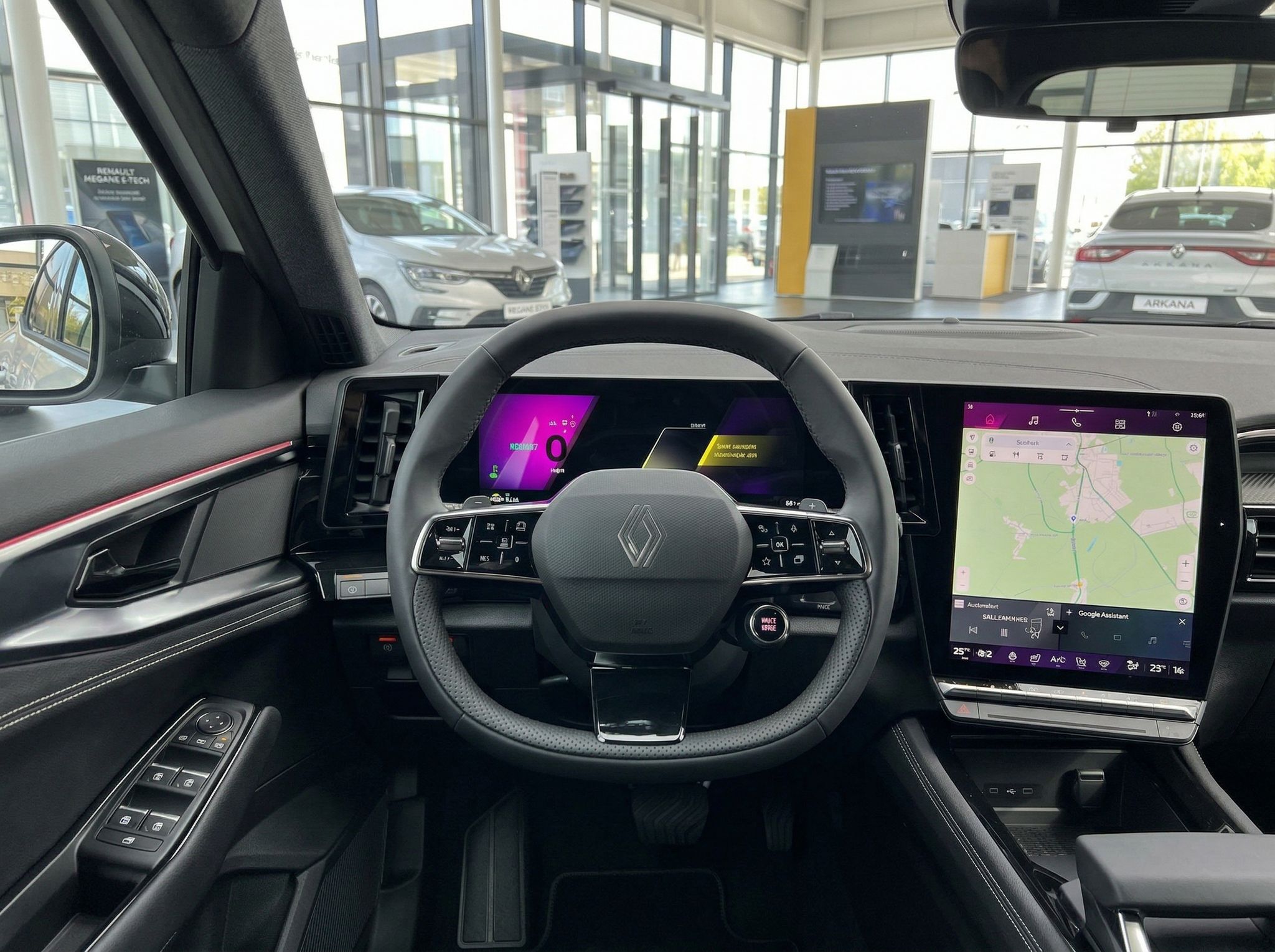 Renault Innenraum mit digitalem Cockpit und Touchscreen-Display