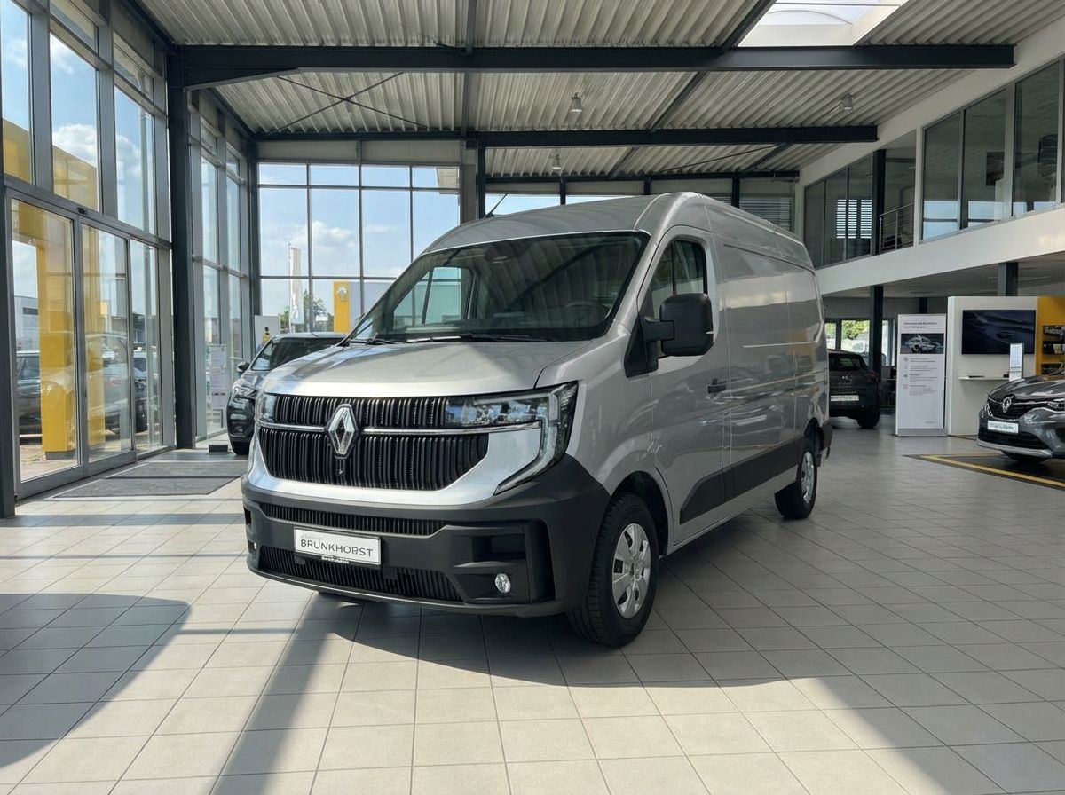 Renault Master Kastenwagen L2H2 in Silbergrau im Autohaus Brunkhorst Showroom