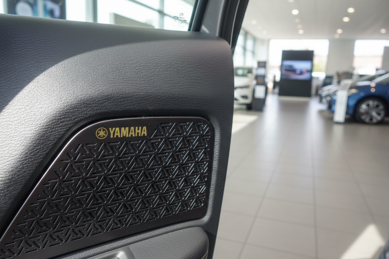 Yamaha Premium-Lautsprecher im Fahrzeuginnenraum – Türverkleidung mit Yamaha-Audiosystem