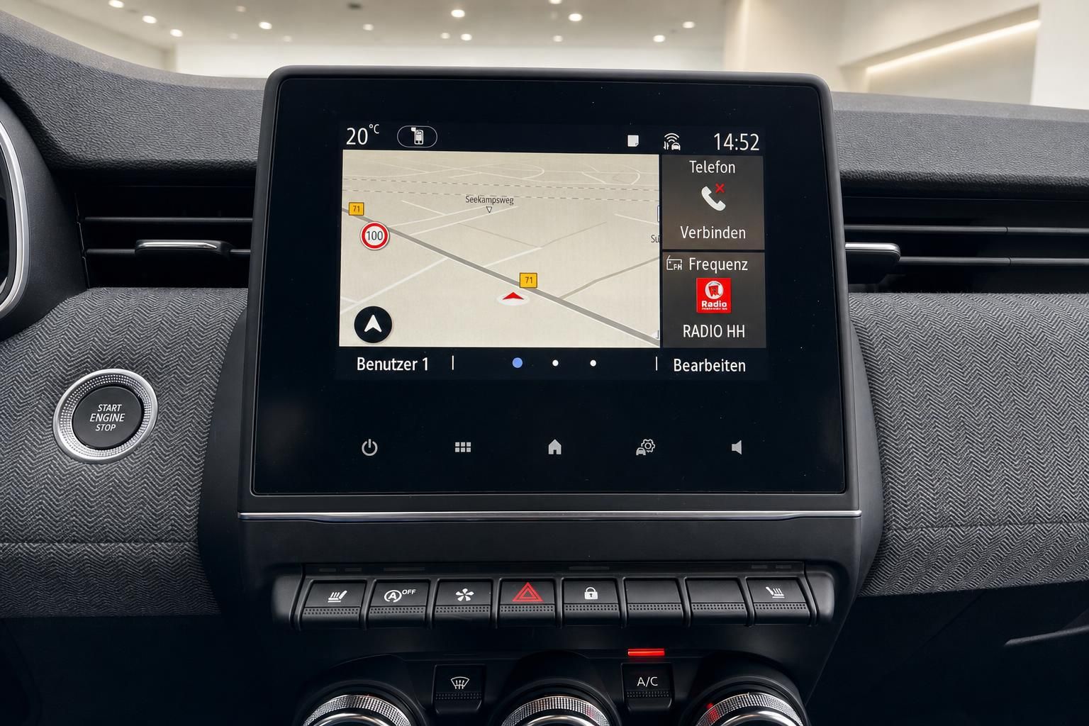 Auto Navigationssystem Touchscreen mit Karte und Multimedia-Funktionen