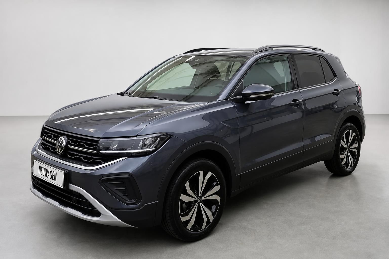 Volkswagen T-Cross Neuwagen Front- und Seitenansicht dunkelgrau