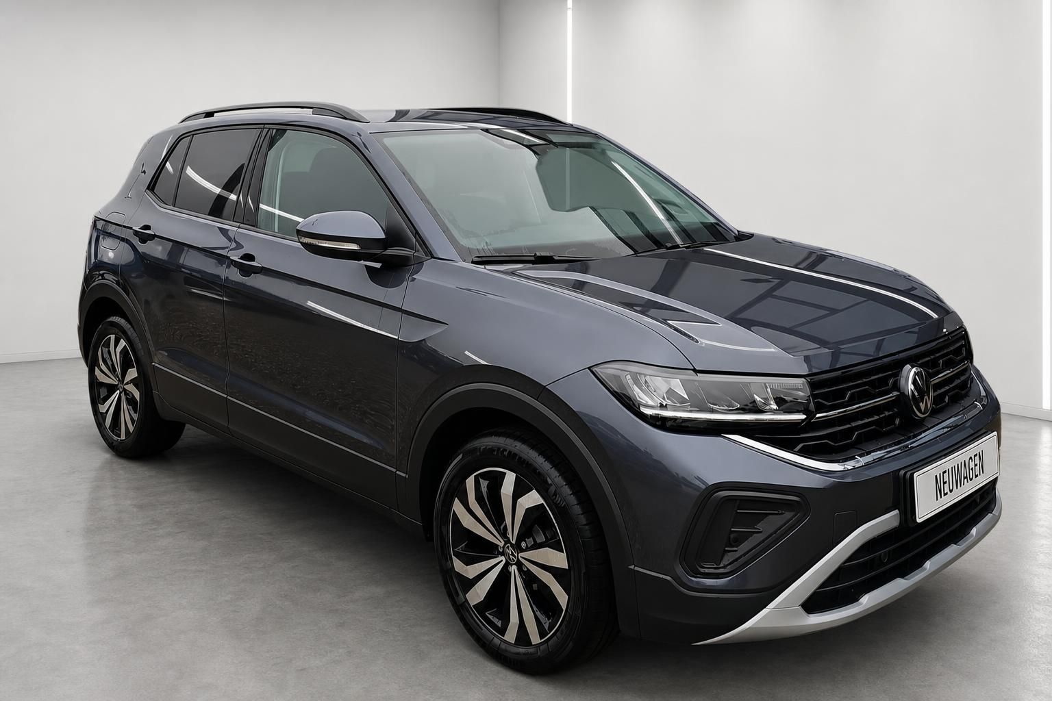 VW T-Cross grau metallic Frontansicht Studio Neuwagen