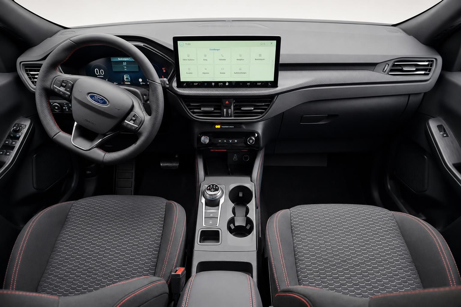 Ford Kuga Cockpit mit Lenkrad und Touchscreen-Infotainment