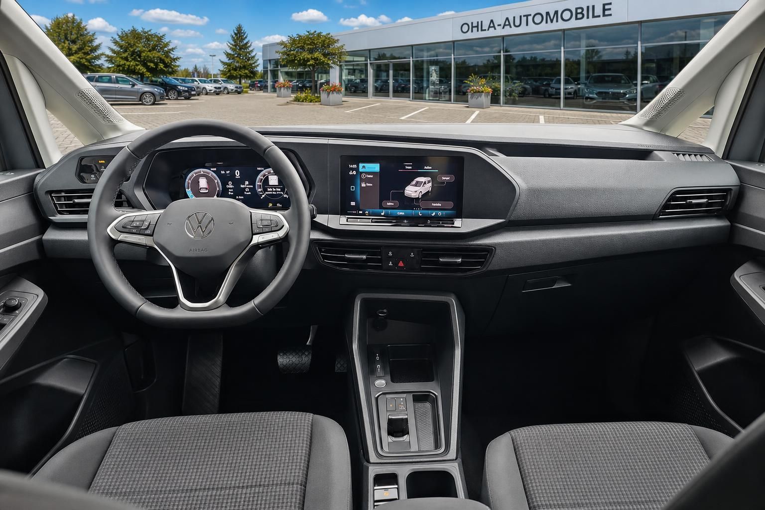 VW Caddy Cockpit mit Digitaltacho und Touchscreen Navigation