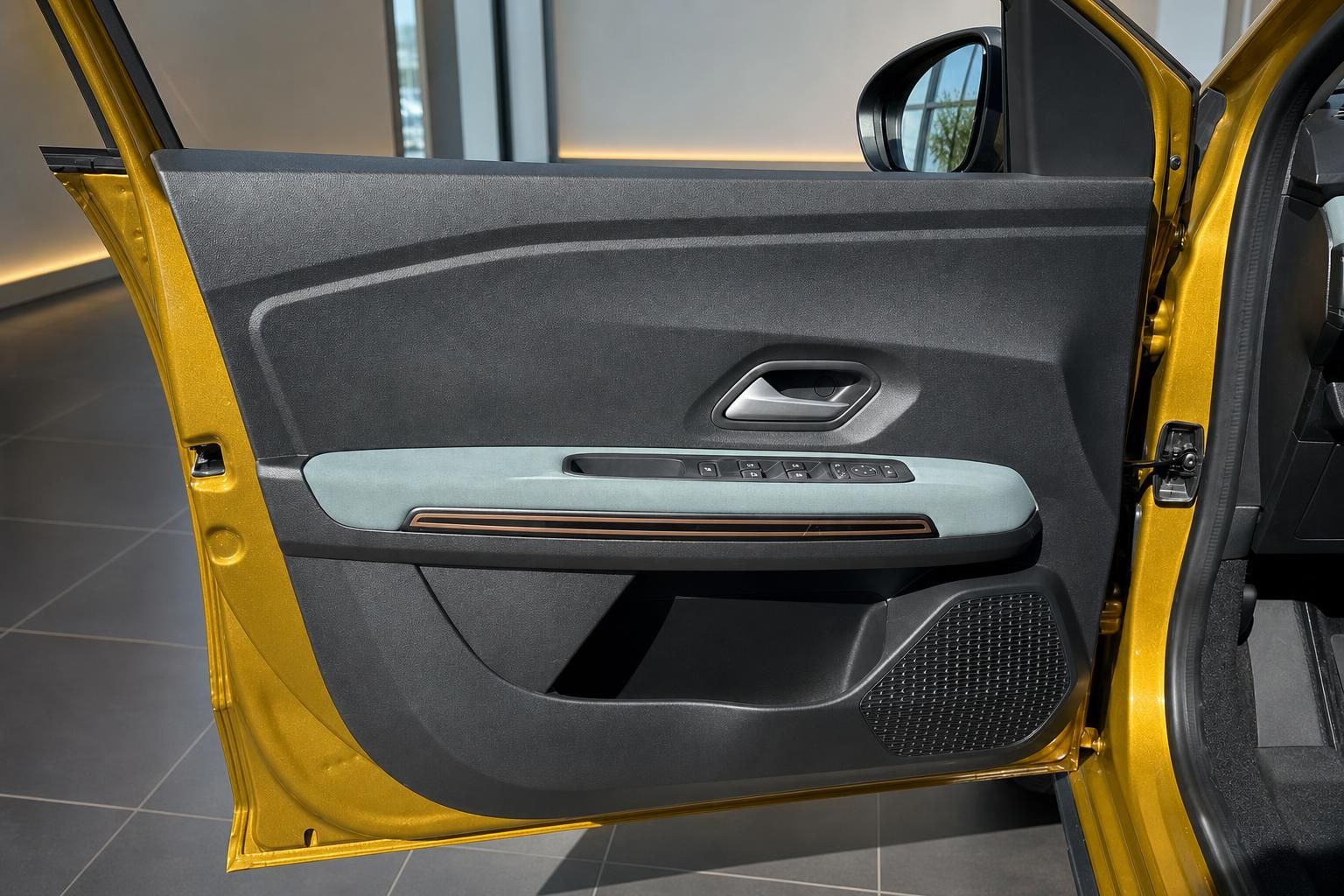 Fahrzeugtür Innenverkleidung mit elektrischen Fensterhebern und Türgriff