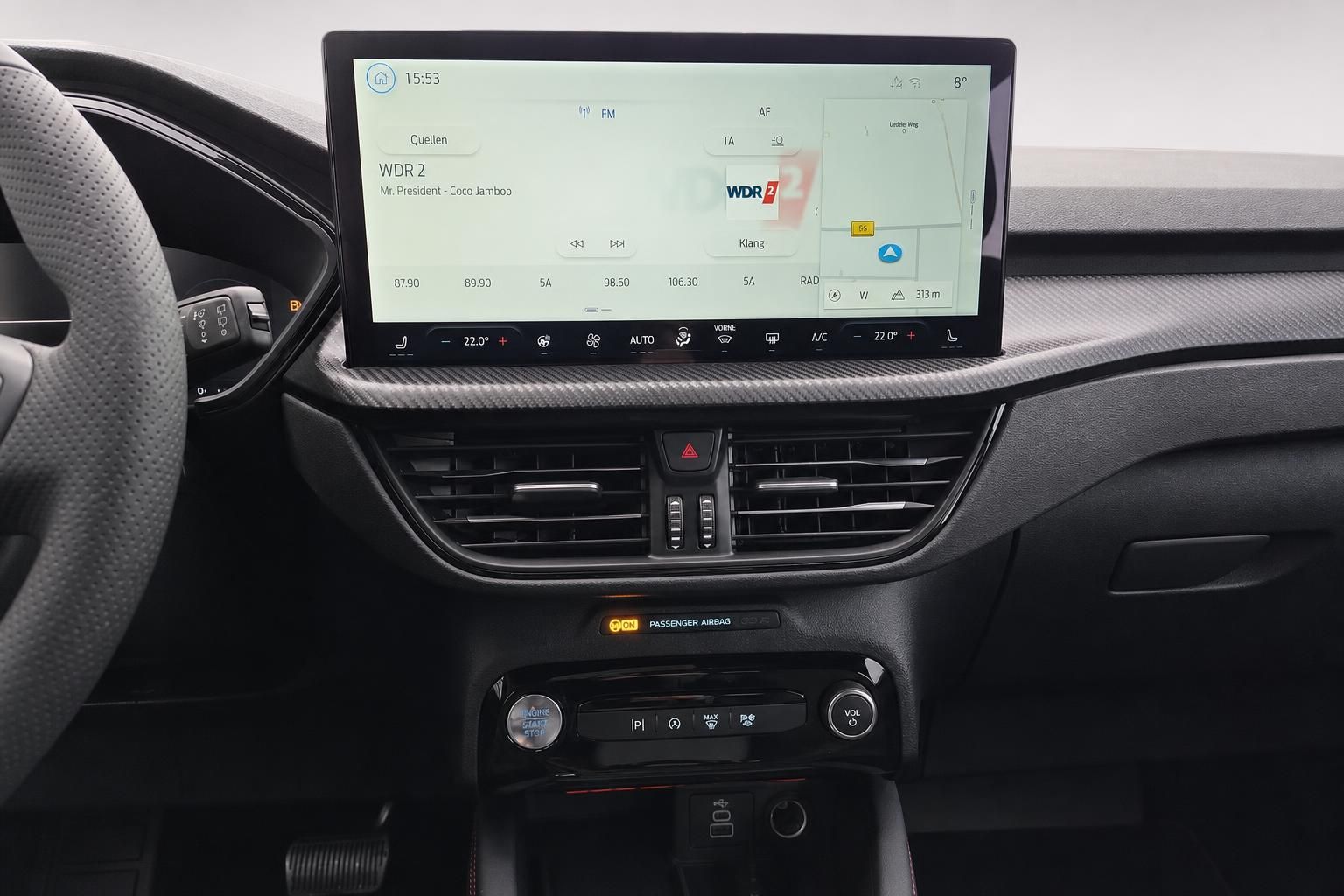 Ford Infotainment Touchscreen mit Radio und Navigation im Detail