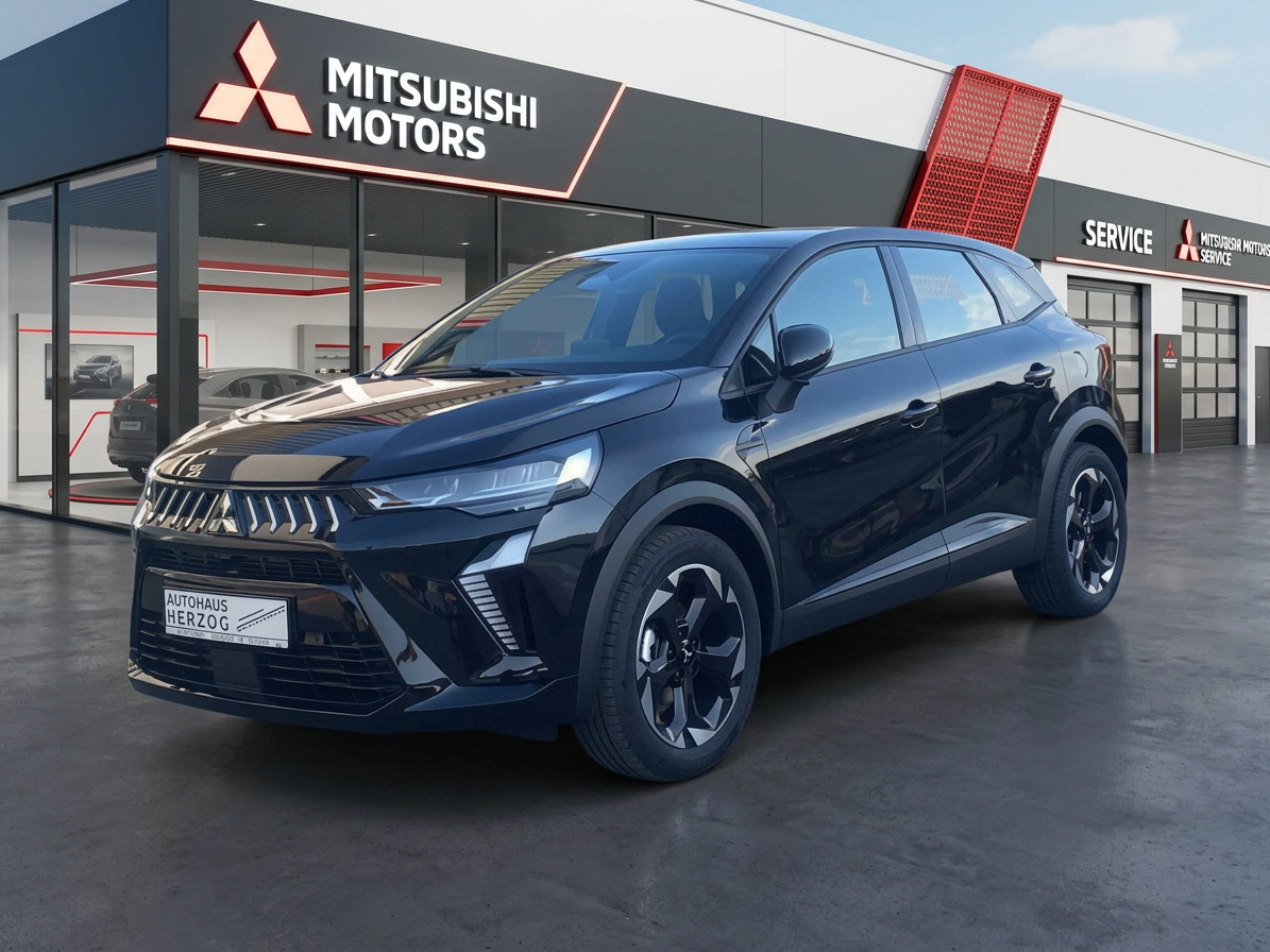 Mitsubishi ASX Kompakt-SUV in Schwarz bei Autohaus Herzog – Frontansicht