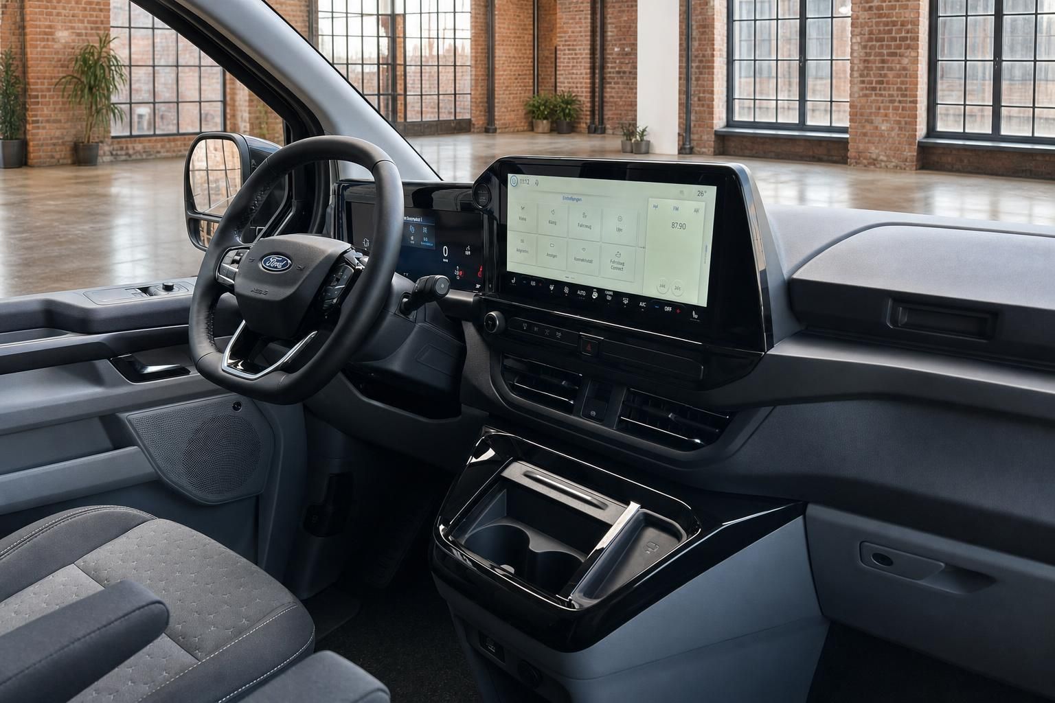 Ford Van Cockpit mit Touchscreen und Mittelkonsole Detail