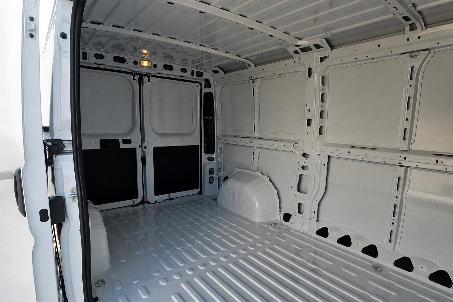 Leerer Laderaum des Fiat Ducato Kastenwagen mit Seitentür