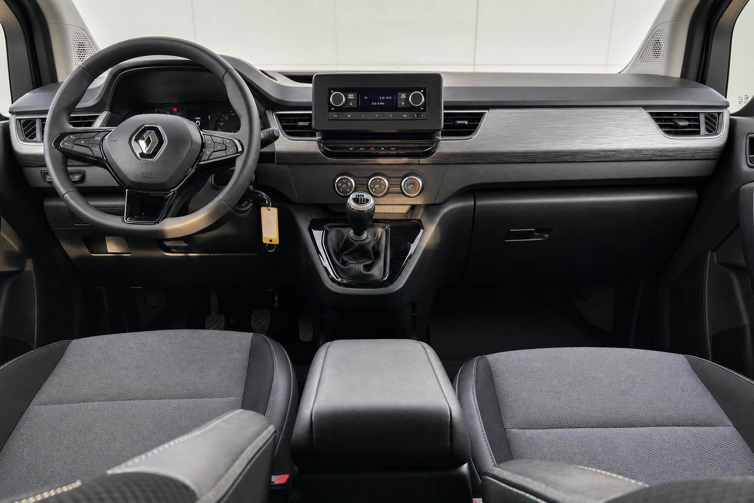 Renault Kangoo Innenraum Cockpit Dashboard Lenkrad Mittelkonsole schwarz grau